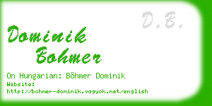 dominik bohmer business card