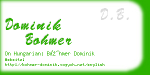 dominik bohmer business card